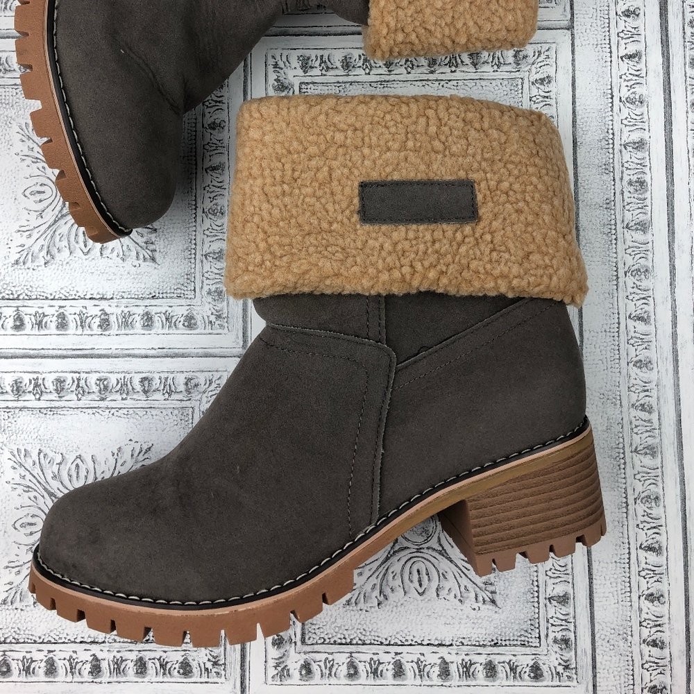 Women's Winter Snow Boots Faux Fur Misslook Sz 9.5